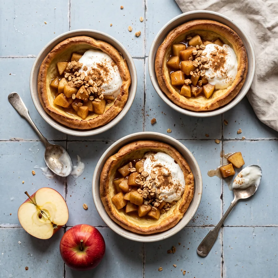 Apfel-Zimt-Pancake-Bowls