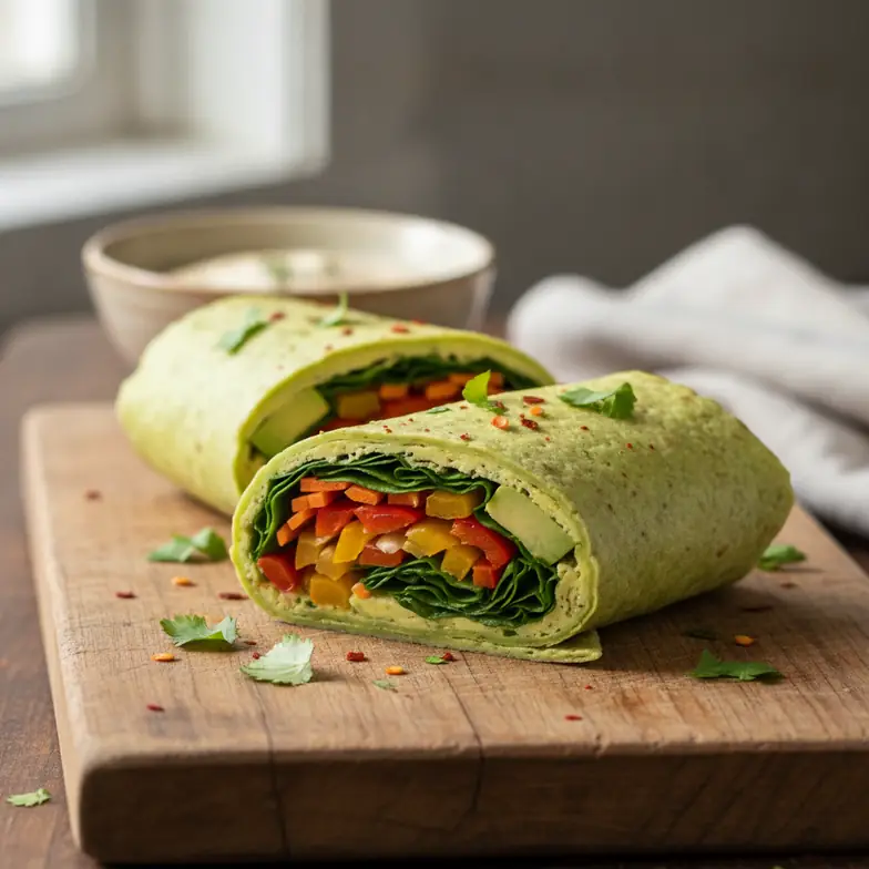 Avocado-Protein-Wrap aus dem Ofen
