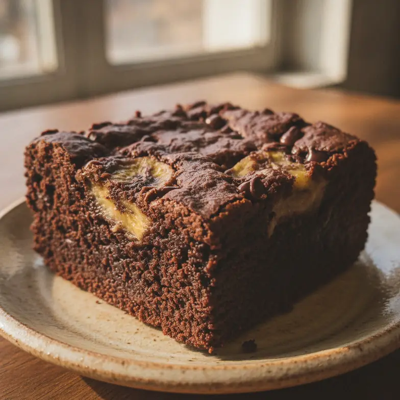 Banana Brownie ohne Zuckerzusatz