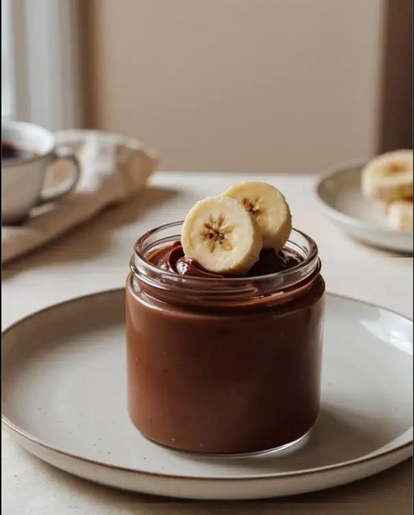 Banane-Kakao-Frühstückscreme