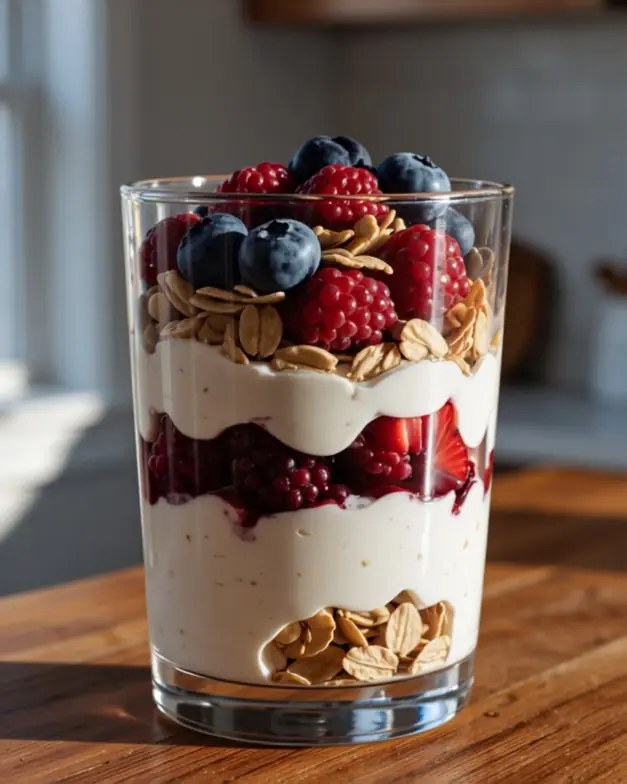 Beeren-Vanille-Riegel im Glas