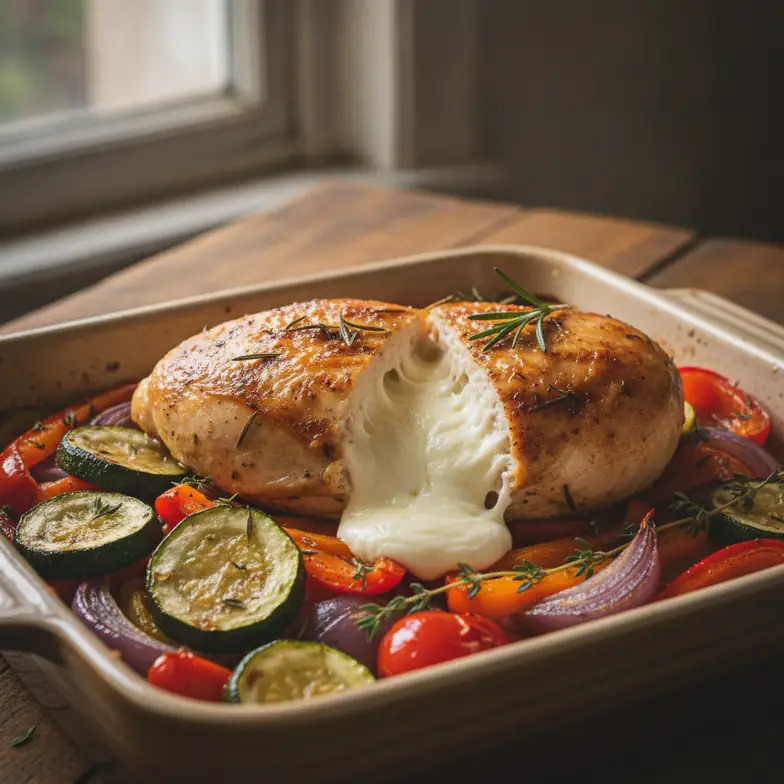 Chicken Boats mit Gemüse & Mozzarella