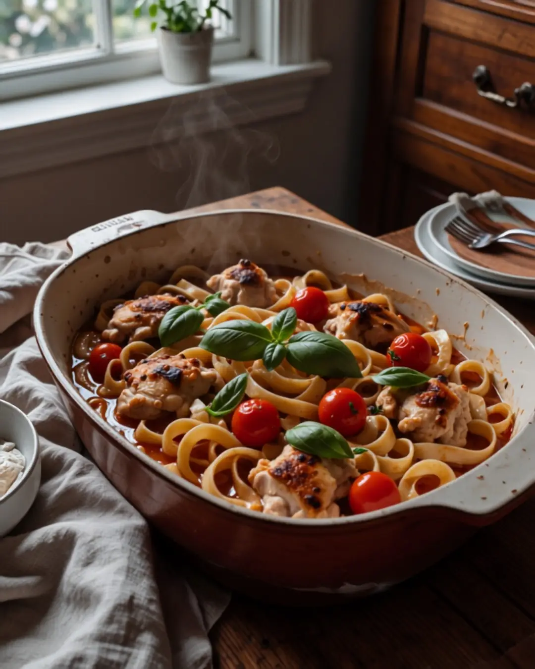 Cremige One-Pan Pasta aus dem Ofen