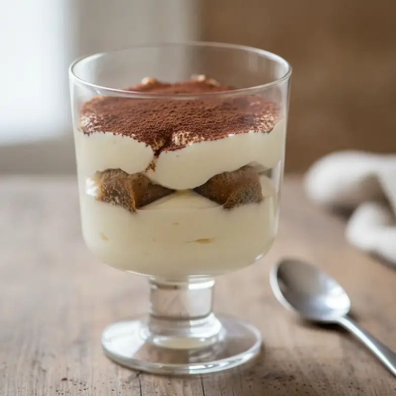 Cremiges Tiramisu ohne Zucker & ohne Löffelbiskuit