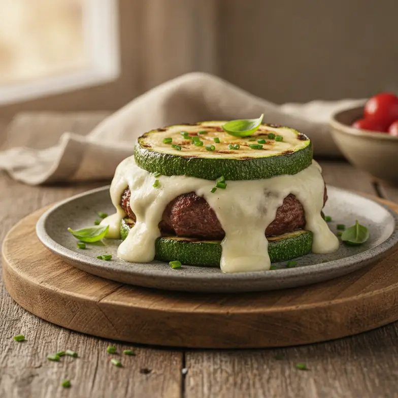 Doppelter Zucchini-Käseburger