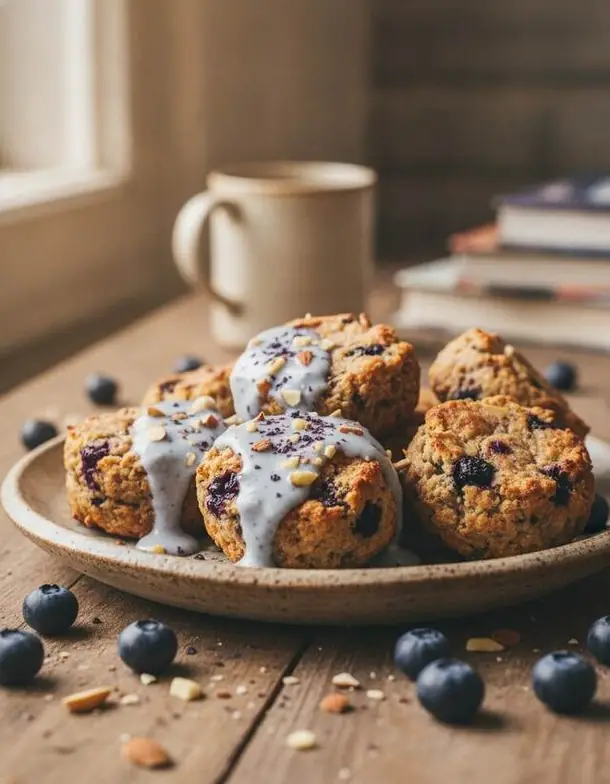 Drei-Gläser-Blaubeer-Bällchen