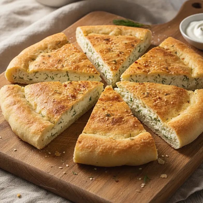 Einfaches Cottage Cheese Fladenbrot