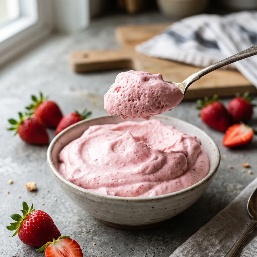 Erdbeer-Mousse aus 3 Zutaten