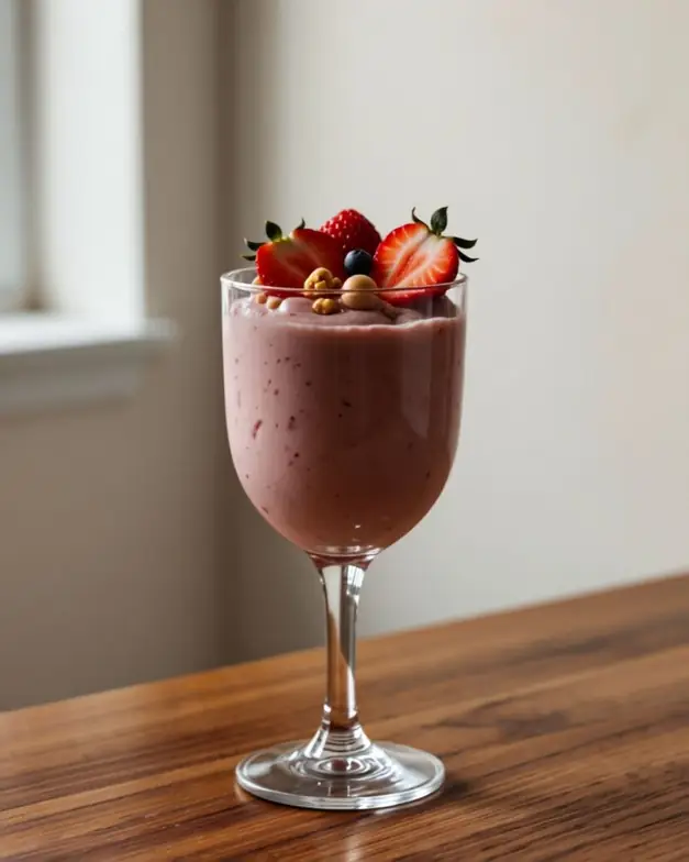 Erdbeer-Nuss-Shake für stressige Morgen