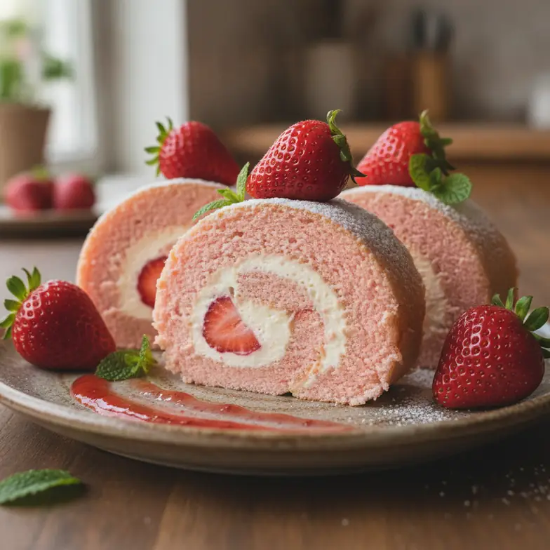 Erdbeer-Protein-Rolle