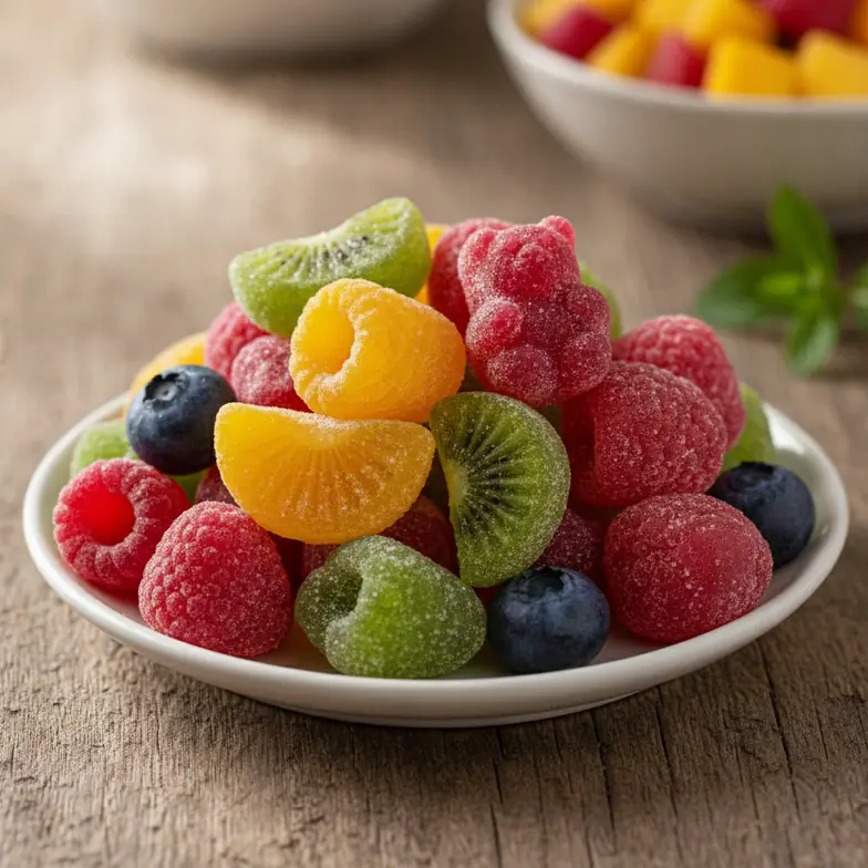 Fruchtige Gummibärchen ohne Zucker