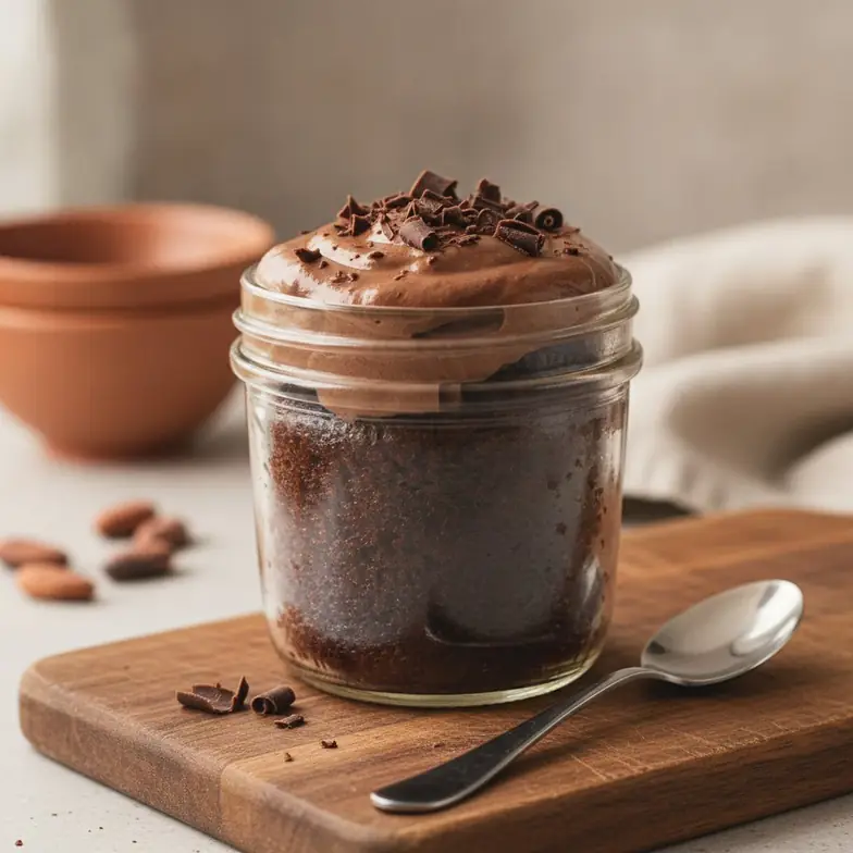 Glaskuchen mit Protein-Topping