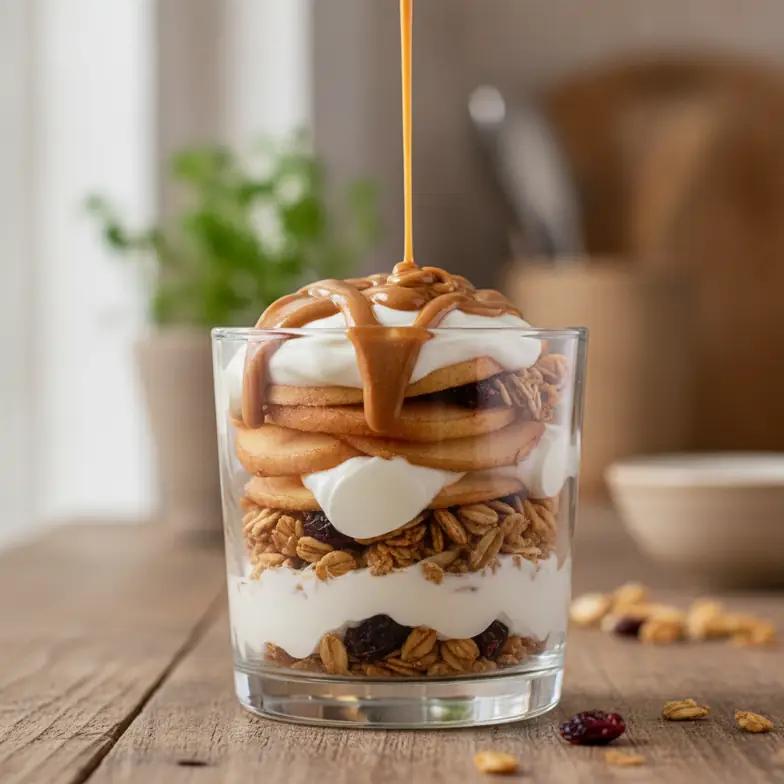 High Protein Apfel-Crunch Dessert