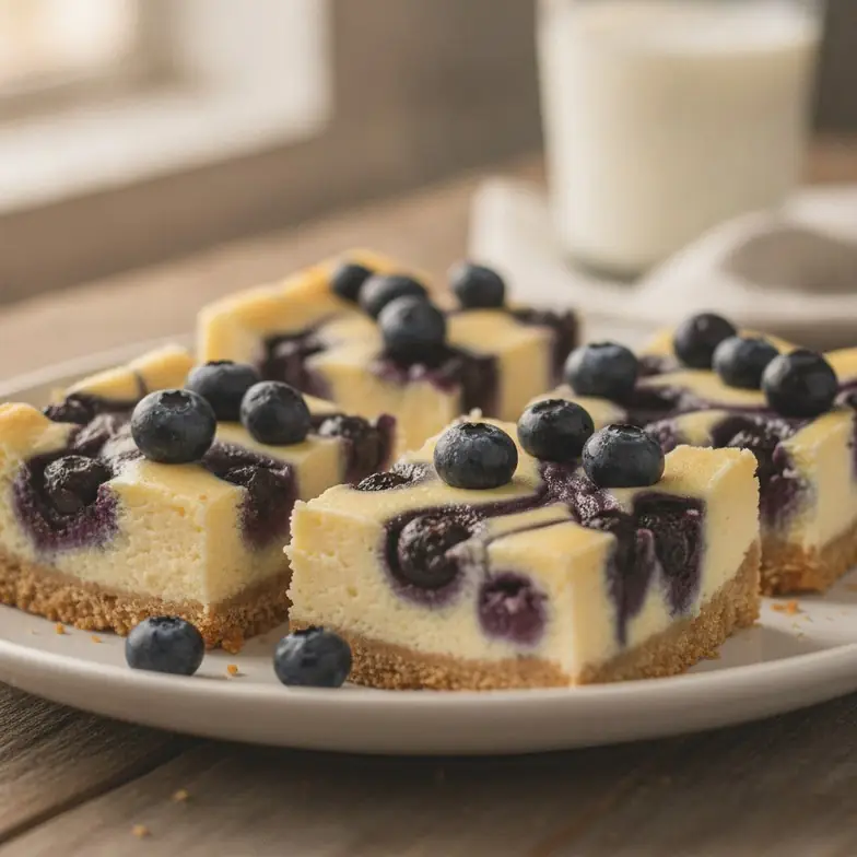 High Protein Heidelbeer Cheesecake