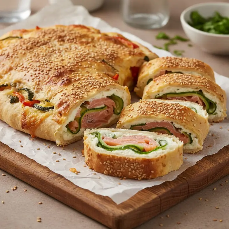 Käse-Gemüse-Wrap – Meal Prep aus dem Ofen