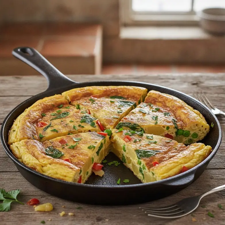 Kartoffel-Omelette mit Gemüse
