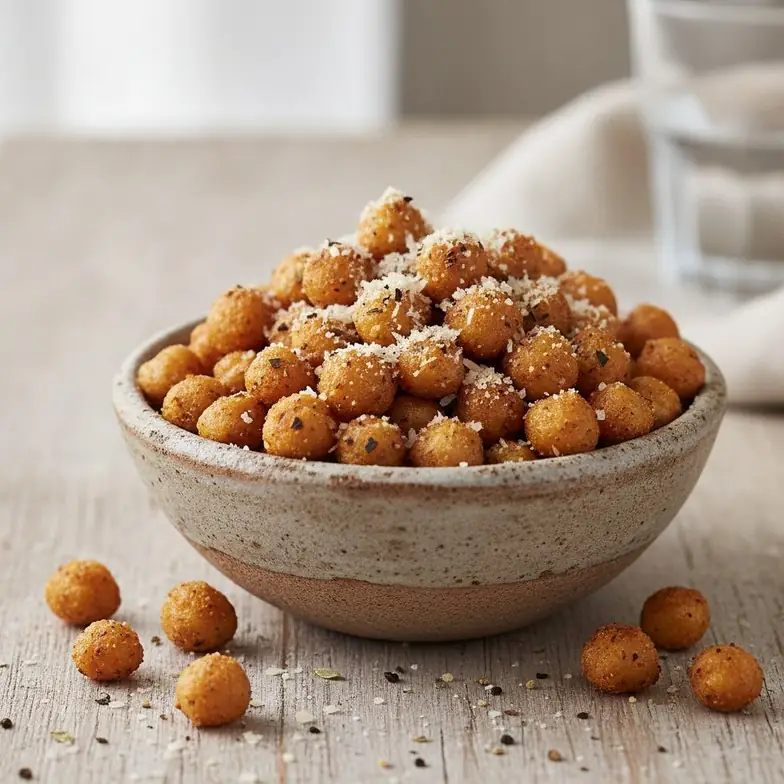 Knusprige Parmesan-Kichererbsen