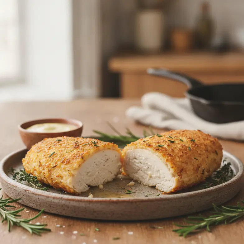 Knuspriges Kartoffel-Hähnchen aus dem Ofen
