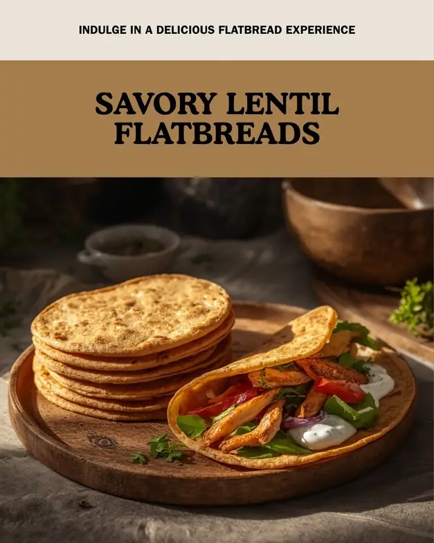 Linsen-Flatbread aus der Pfanne
