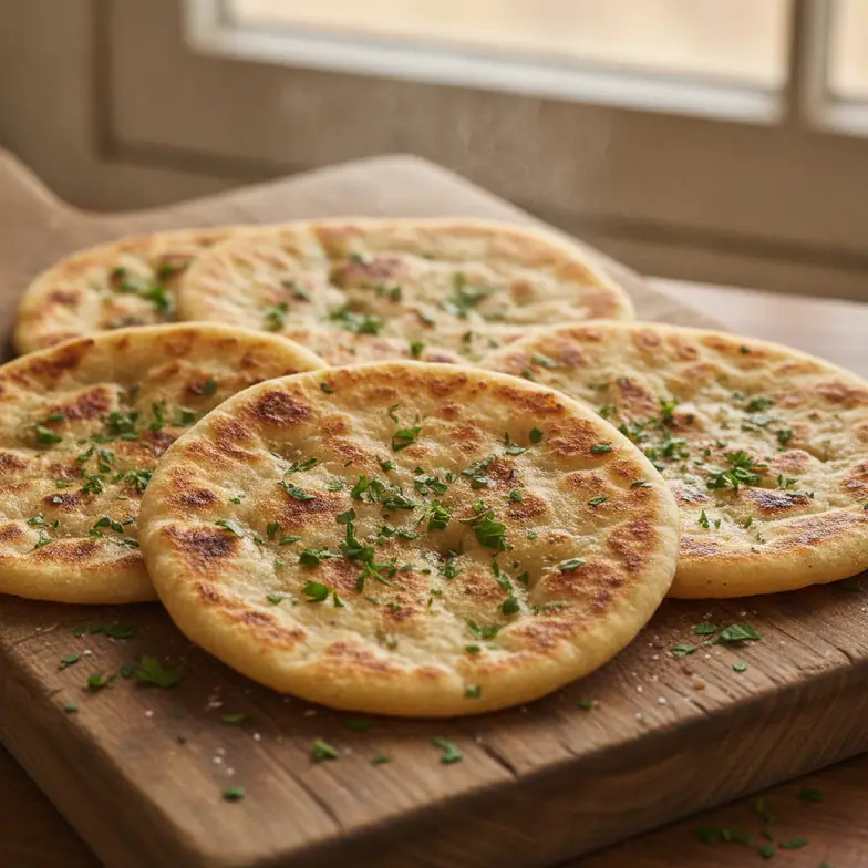 Low-Cal Protein Knoblauch-Flatbread
