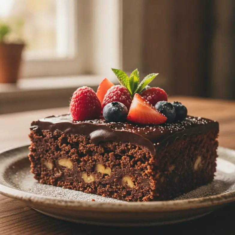 No-Bake Brownie aus dem Gefrierfach