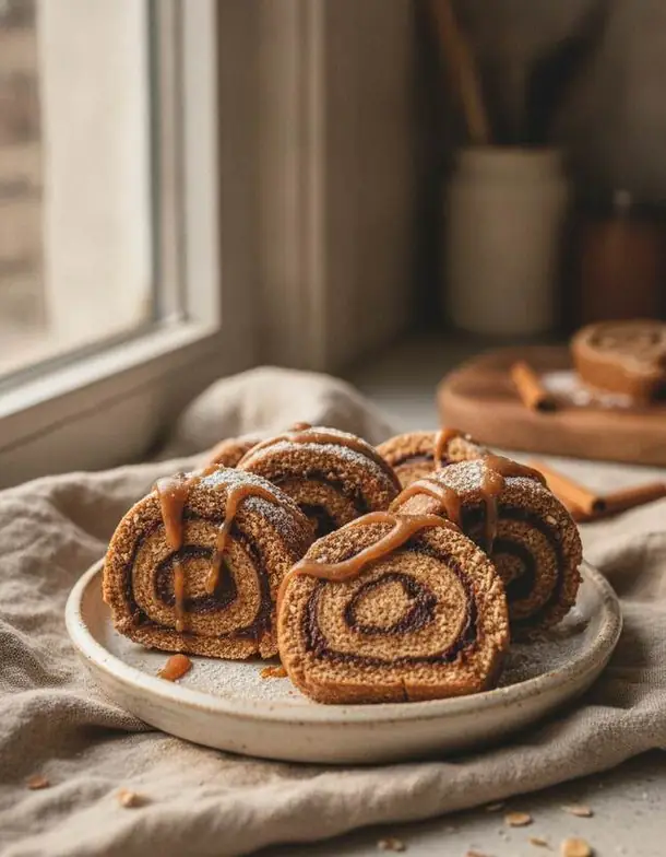 No-Bake Zimtschnecken mit Dattel-Zimt-Füllung