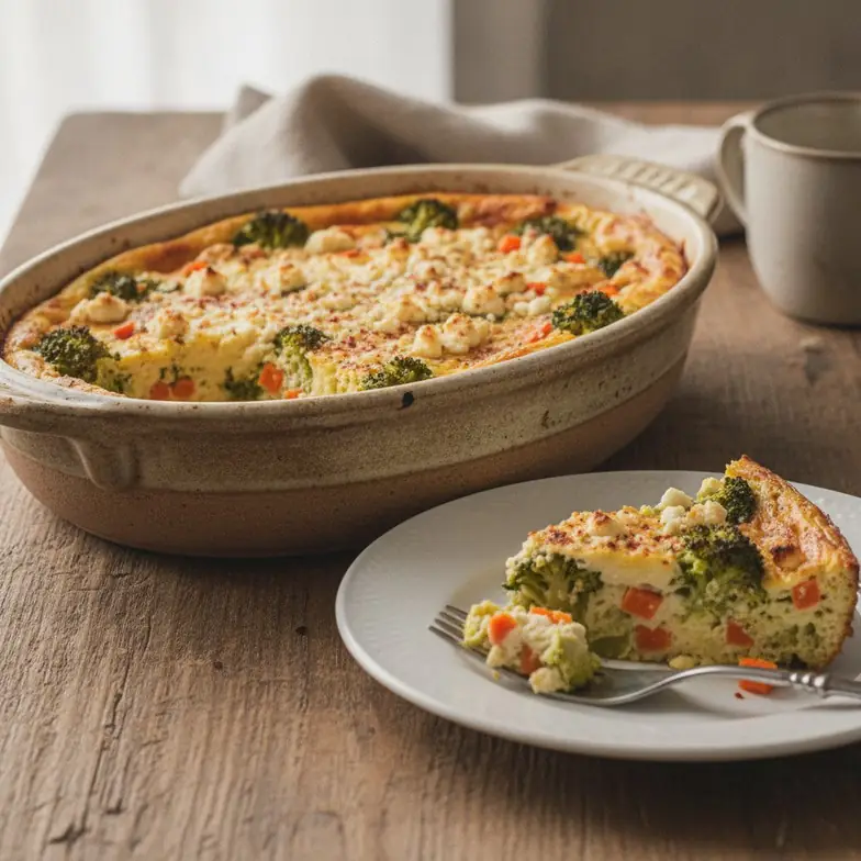 Ofen-Brokkoli-Auflauf mit Ei & Feta