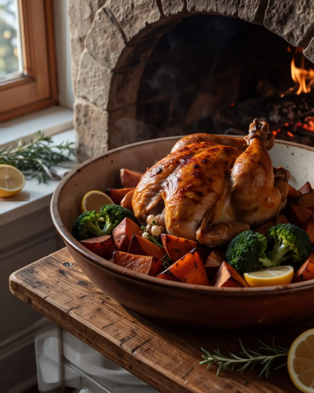 One Pan Roasted Chicken & Veggies