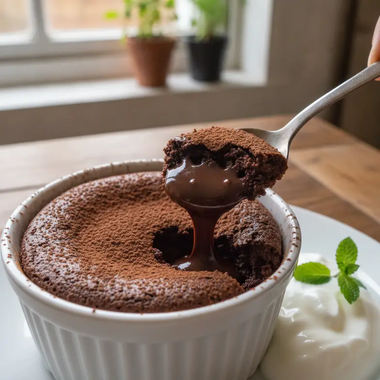 Proteinreicher Brownie-Pudding