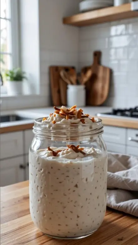 Raffaello Overnight Oats mit White-Chocolate-Shell