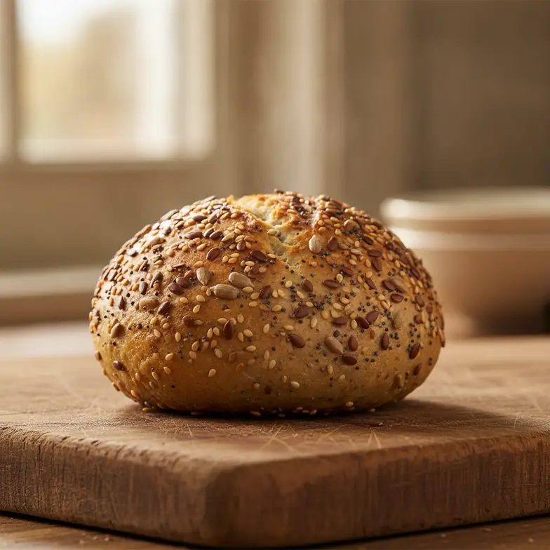 Schnelles Joghurt-Saaten-Brötchen