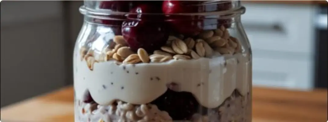 Schnelles To-go-Glas Vanille-Kirsch