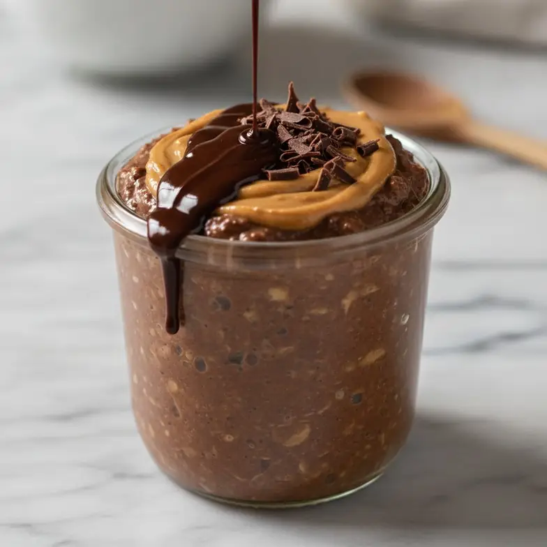 Schoko-Erdnuss Overnight Oats