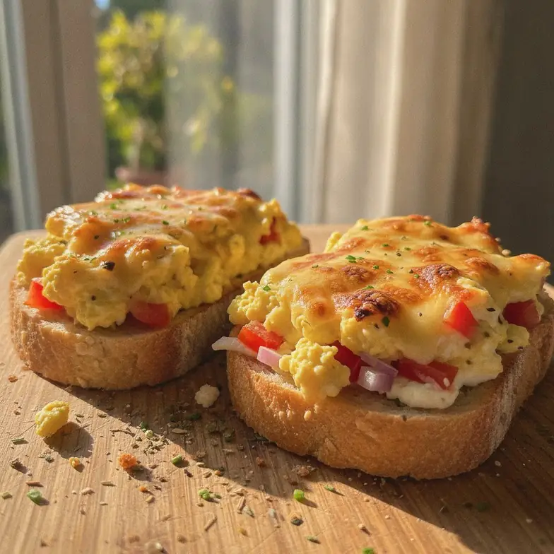 Überbackenes Ei-Toast