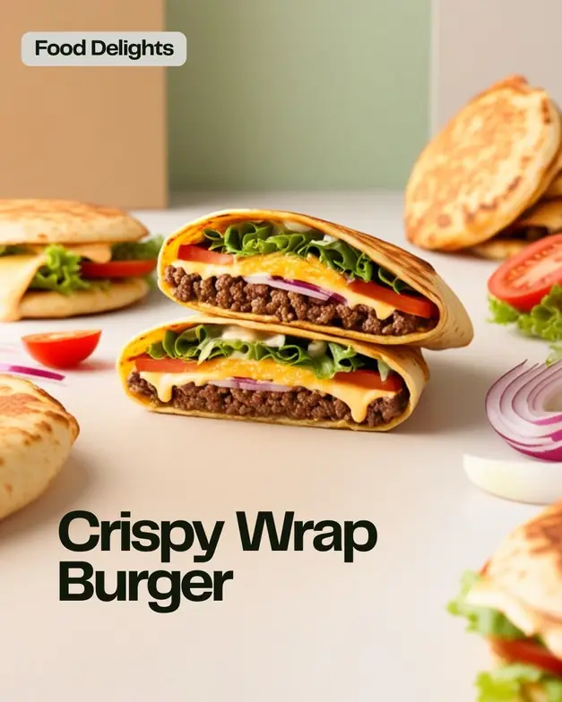 Wrap-Burger mit leichter Burgersoße